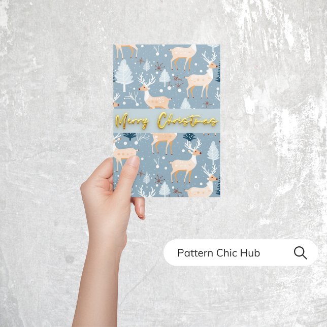 Niedliche Rentierfest Weihnachten Snowflake Modern (Von Creator hochgeladen)