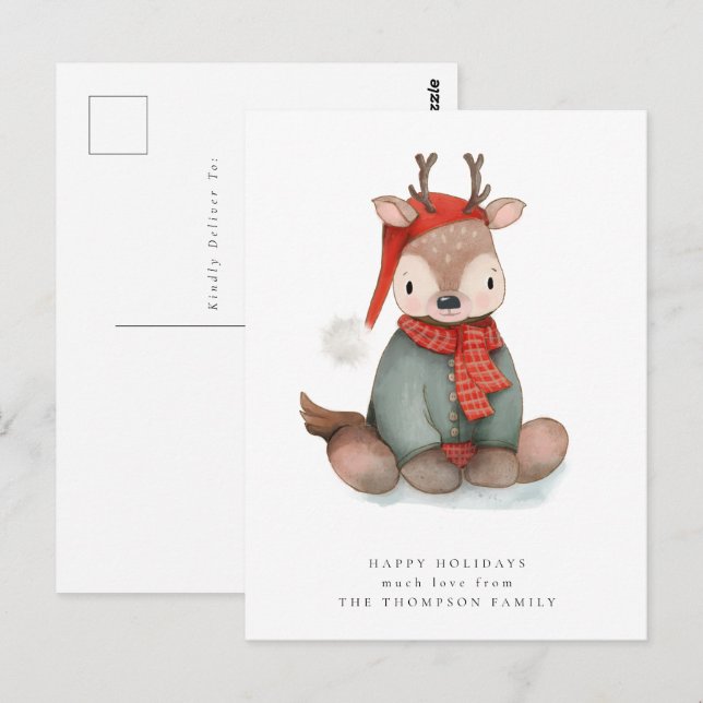 Niedliche Rentierhalle Postkarte (Vorne/Hinten)