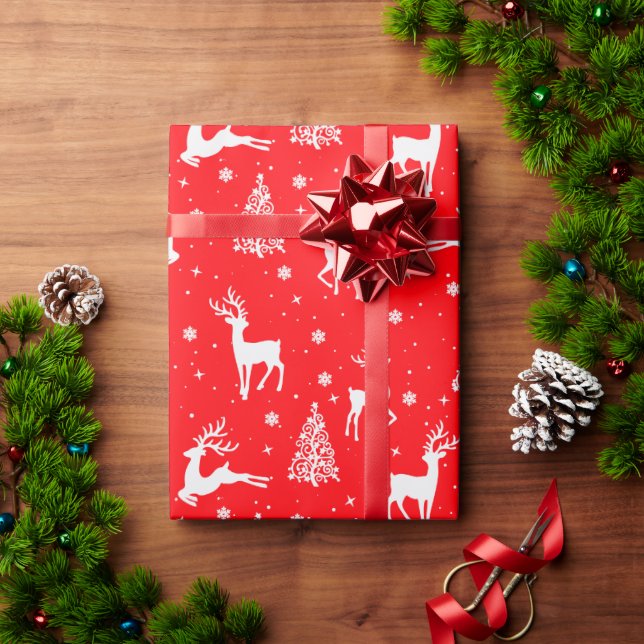 Niedliche Rentierpackung, Weihnachtsverpackung Geschenkpapier (Feiertagsgeschenk)