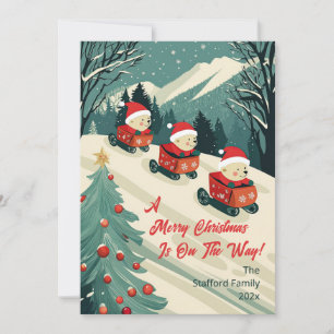 Niedliche Retro-Bären Weihnachten