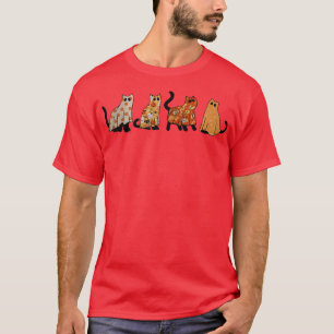 Niedliche Retro Black Cat Ghost Fall Halloween Cat T-Shirt