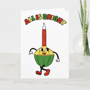 Niedliche Retro-Blase Cartoon Weihnachten Karte