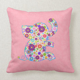 Niedliche Retro-Blume Cartoon Stilelemente Kissen