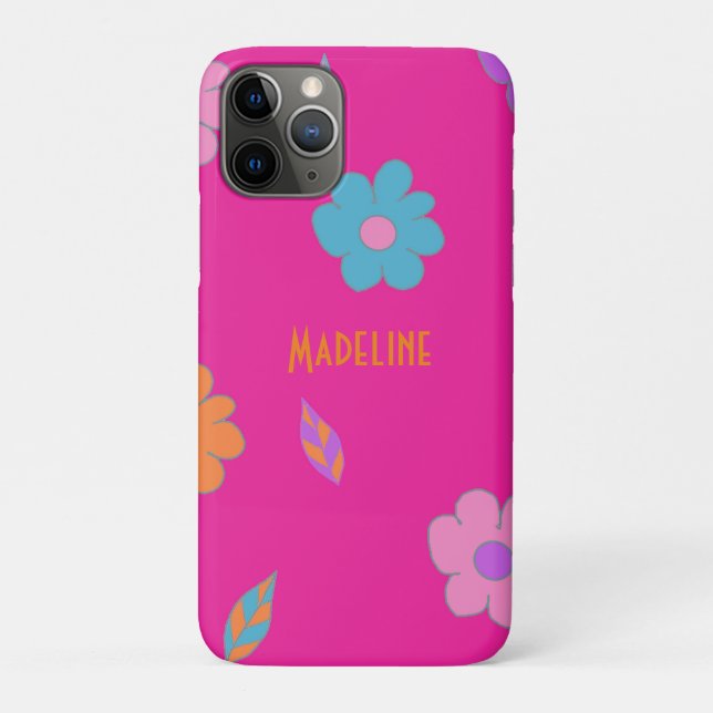 Niedliche Retro-Blume Case-Mate iPhone Hülle (Rückseite)