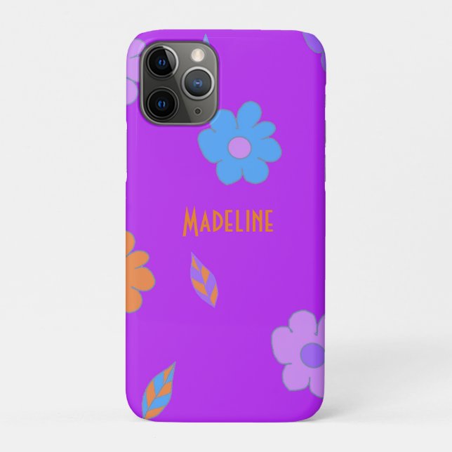 Niedliche Retro-Blume Case-Mate iPhone Hülle (Rückseite)