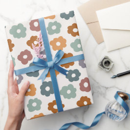 Niedliche Retro-Blume Geschenkpapier