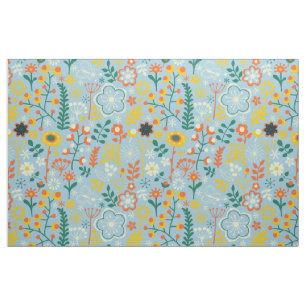 Niedliche Retro-Blume Muster 3 Stoff