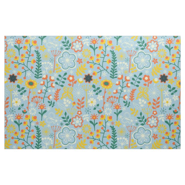 Niedliche Retro-Blume Muster 3 Stoff (Fat Quarter (45,7 x 55,9 cm))