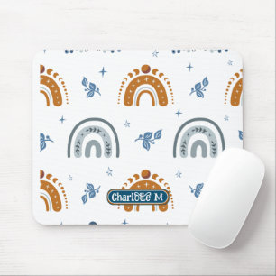 Niedliche Retro Boho Celestial Pattern Work School Mousepad