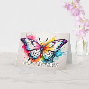 Niedliche Retro Butterfly Illustration Art und Wei Karte