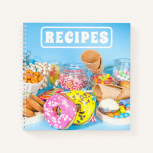 Niedliche Retro Desserts Notizbuch