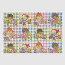 Niedliche Retro-farbige Karierte Babydusche