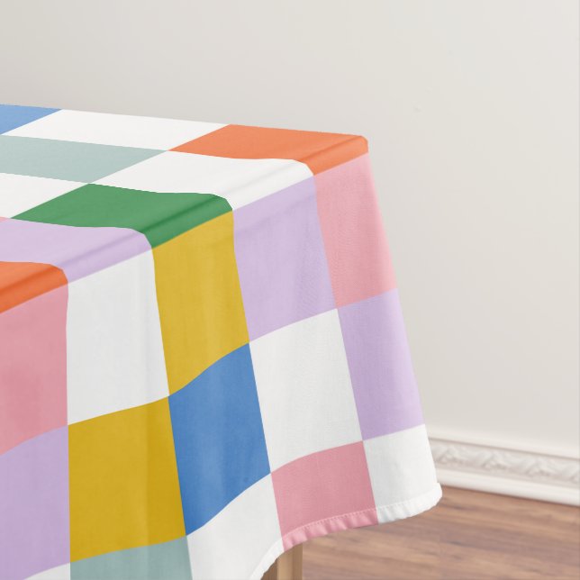 Niedliche Retro-farbige Karos Tischdecke (Beispiel)