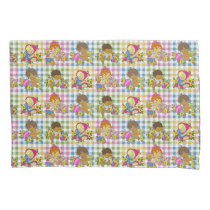 Niedliche Retro-Farbpatchwork Karierte Kinderdusch Kissenbezug