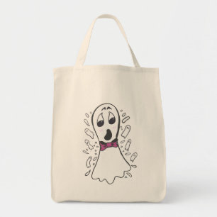 Niedliche Retro Ghost Halloween Vintage Art Spaß Tragetasche