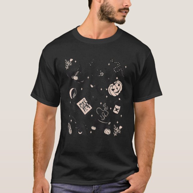 Niedliche Retro-Hexenkunst T-Shirt (Vorderseite)