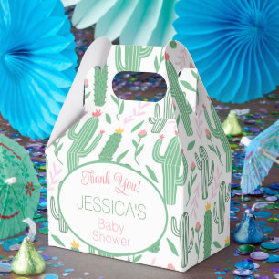 Niedliche Retro-Kaktus Sukkulente Baby-Dusche Geschenkschachtel
