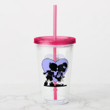 Niedliche Retro Kissing Illustration