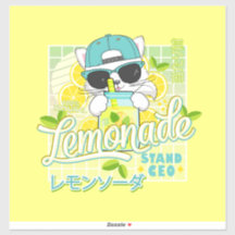 Niedliche Retro Lemonade Stand CEO Anime Cat