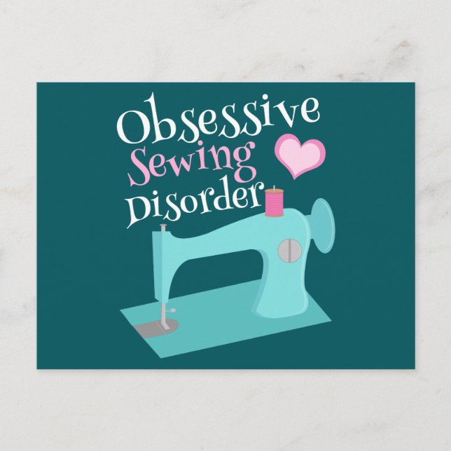 Niedliche Retro-Nähmaschine Seamstress Postkarte (Vorderseite)