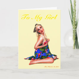Niedliche Retro Pinup Valentine Card für Sweethear Karte