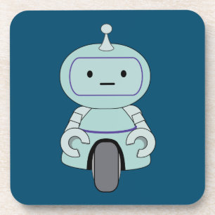 Niedliche Retro-Roboter-Illustration Getränkeuntersetzer
