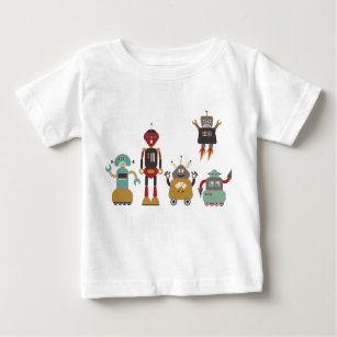 Niedliche Retro Roboter Kids T - Shirt
