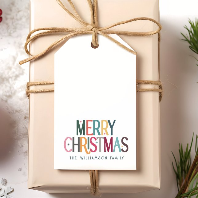 Niedliche Retro-Stars in fröhlicher Atmosphäre Geschenkanhänger (Von Creator hochgeladen)