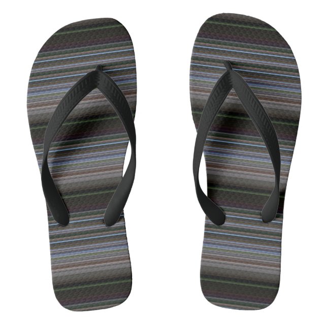 Niedliche Retro-Streifen Flip Flops (Fußbett)