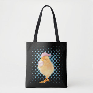 Niedliche Retro Vibes Chick Blown Pink Bubblegum Tasche