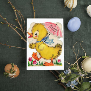 Niedliche Retro-Vintage Osterente Feiertagskarte