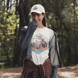 Niedliche Retro-Wanderlust schlafen wir unter Ster T-Shirt