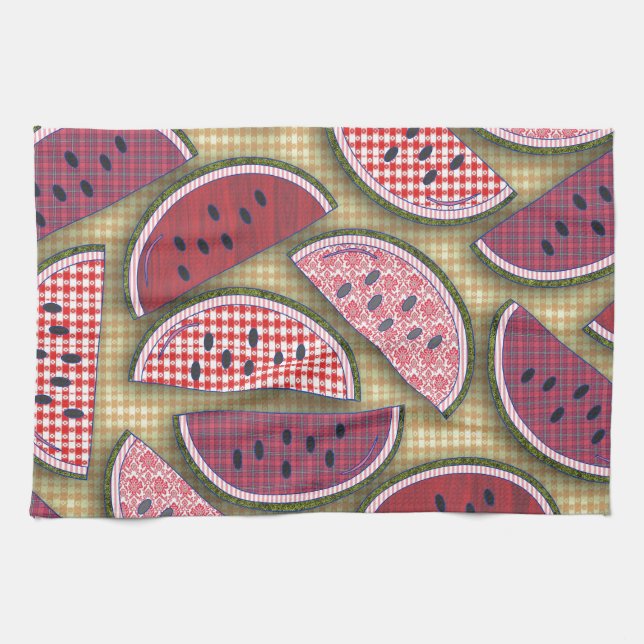 Niedliche Retro Wassermelonen Handtuch (Horizontal)