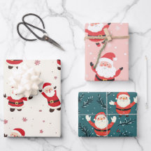 Niedliche Retro Weihnachtswrapping Paper Sheets