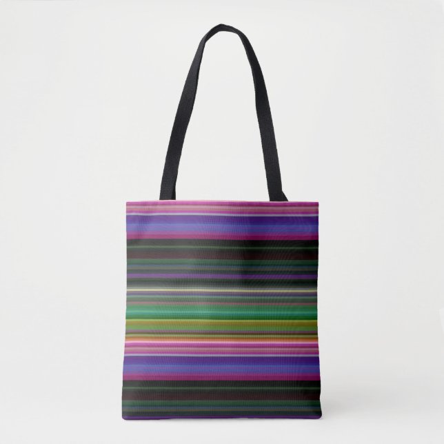 Niedliche Retrofarbenstreifen Tasche (Vorderseite)
