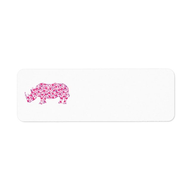 Niedliche Rhinozeros in rosa Herzen (Vorne)