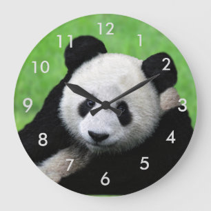 Niedliche riesiger Panda-Uhr Große Wanduhr