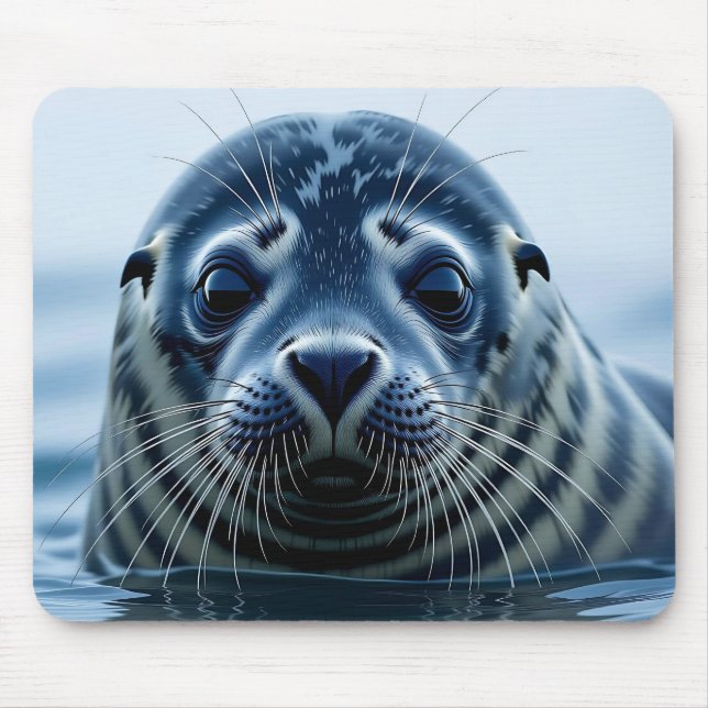 Niedliche Robbe Nahaufnahme Mousepad (Vorne)