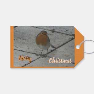 Niedliche Robin Cust. Textübergabetag Geschenkanhänger