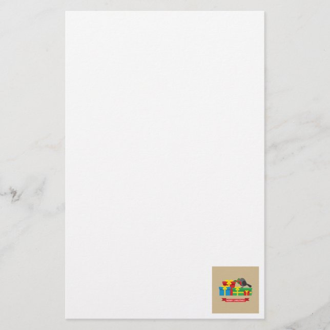 Niedliche Robin und die vier farbenfrohen Geschenk Briefpapier (Vorderseite)