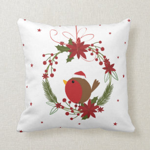 Niedliche Robin-Weihnachtsschmuck Kissen