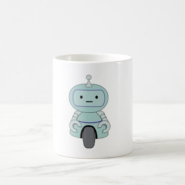 Niedliche Robot-Illustration Kaffeetasse (Mittel)
