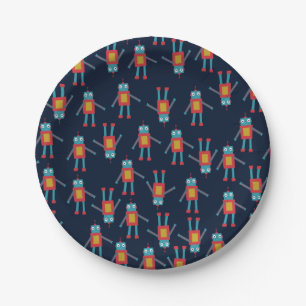 Niedliche Robot Paper-Teller Pappteller