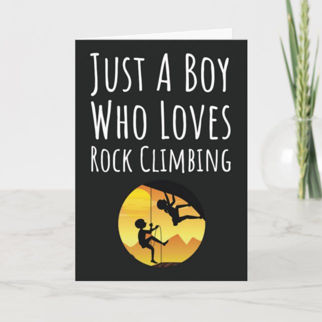 Niedliche Rock Climbing Cards für Kinder Karte (Vorderseite)