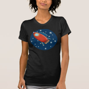 Niedliche Rocket- u. Stern-Damen-T - Shirts