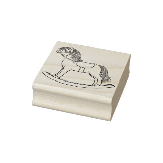 Niedliche Rocking Horst Rubber Briefmarke Gummistempel