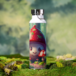 Niedliche Rollstühle im Wald - viel Glück Trinkflasche
