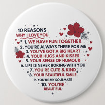 niedliche romantische 10 Gründe Liebe Sie Valentin