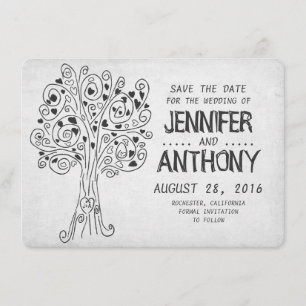 niedliche romantische Save the Date-Karte Date