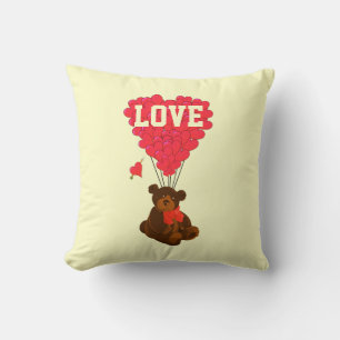 Niedliche romantische Teddybäretäler Liebe Kissen